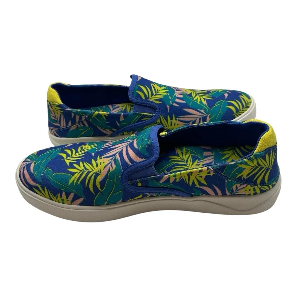 Olukai Lae'Ahi Pa'i Shoes Mens Sz 12 Sunset Blue Aloha Slip On Sneakers Tropical